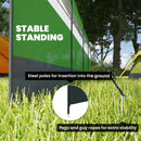 Outsunny Camping Windbreaks with Clear Windows, Army Green