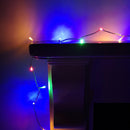 200 LED 16m Premier Christmas Outdoor 8 Function Lights Clear Wire in Multicoloured