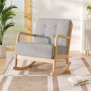 Livingandhome Contemporary Linen Rocking Chair