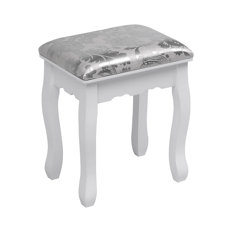 Livingandhome Stylish MDF Makeup Vanity Desk with Stool