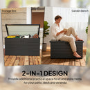 Outsunny 311L Garden Storage Box, Waterproof Outdoor Storage Box for Tools