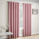 Enhanced Living Vogue Blush Pink Eyelet Thermal Noise reducing Dim Out Curtains - Pair