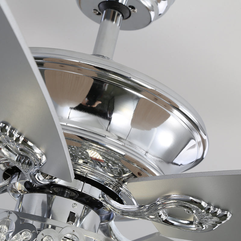 Cottonfy UK Remote Controlled Crystal Fan with Lights