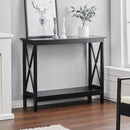 Livingandhome 2-Tier Narrow Hallway Console Table