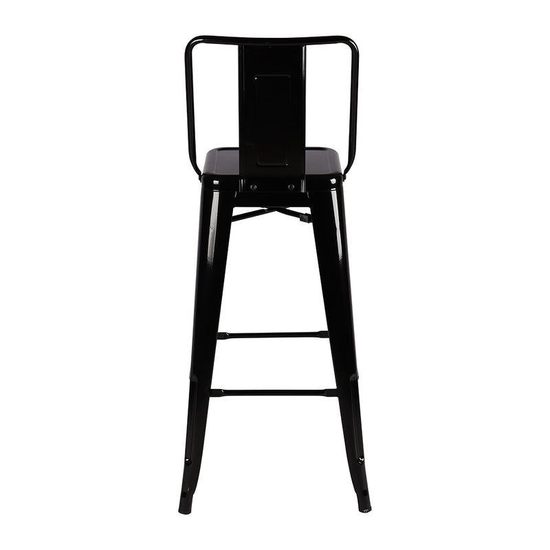 Livingandhome Set of 4 Metal Frame Industrial Style High Chair Bar Stool