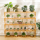 Cottonfy UK 5-Tier Bamboo Flower Stand Rack Holder Multifunctional Storage Rack