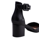 Comfortable Closed Toe Block Heels Pumps