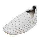 Pair Of Fashion Studded Slip-on Loafers