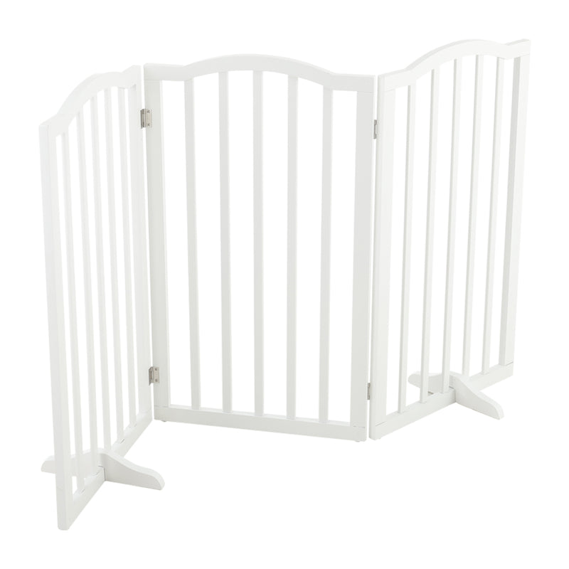 Kidkid 3 Panel Wooden Foldable Freestanding Pet Gate