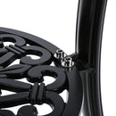 Breeins Cast Aluminum Patio Dining Table with Umbrella Hole