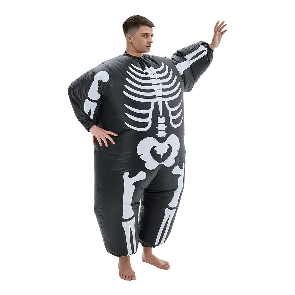 White Skeleton Inflatable Halloween Adult Skeleton Inflatable Outfit
