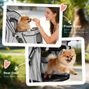 PawHut Pet Stroller Carrier Foldable Deluxe Walk Travel Dog, Grey