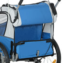 HOMCOM 2 Seat Bike Trailer with 5 Point Harness, for 18+ Months, Blue