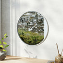 Livingandhome Nordic Round Bathroom Framed Mirror Wall Hanging