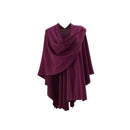 Elegant Cross Front Shawl Wrap Wine Red