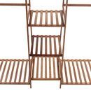 Lifeideas Bamboo Trapezoid Clothing Rack with 5-Tier Storage Shelves