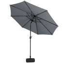 Livingandhome 3M Large Rotating Patio Parasol for Outdoor Sunshade and Rain