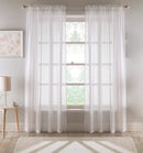 Eden White 100% Recycled Plain Voile Panel - Pair