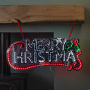 60cm Light up Hanging Merry Christmas Infinity Mirror Decoration with LEDs