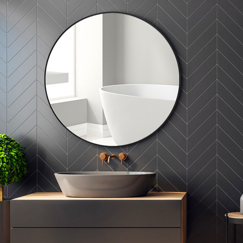 Cottonfy UK Round Bathroom Framed Mirror Wall Hanging