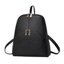 Modishion Black PU Leather Backpack