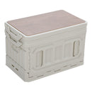 Breeins 95L Collapsible Outdoor Camping Storage Box with Wooden Lid