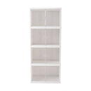 4-Tier Foldable Storage Cabinet Shoes Organizer With Doors
