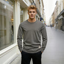Long-Sleeved Crew Neck T-Shirt Grey