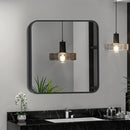 Livingandhome Modern Square Wall Mirror with Aluminum Alloy Frame