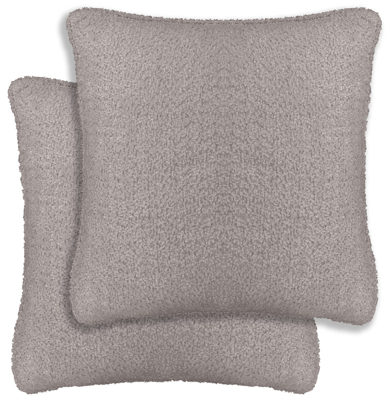 Luxury Enhanced Living Pair of Royale Boucle Silver Cushion Covers - 43x43cm - Cases Only
