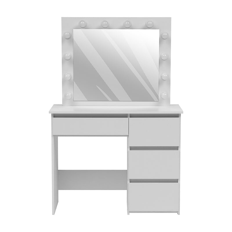 Livingandhome Dressing Table with Four Drawers and Mirror