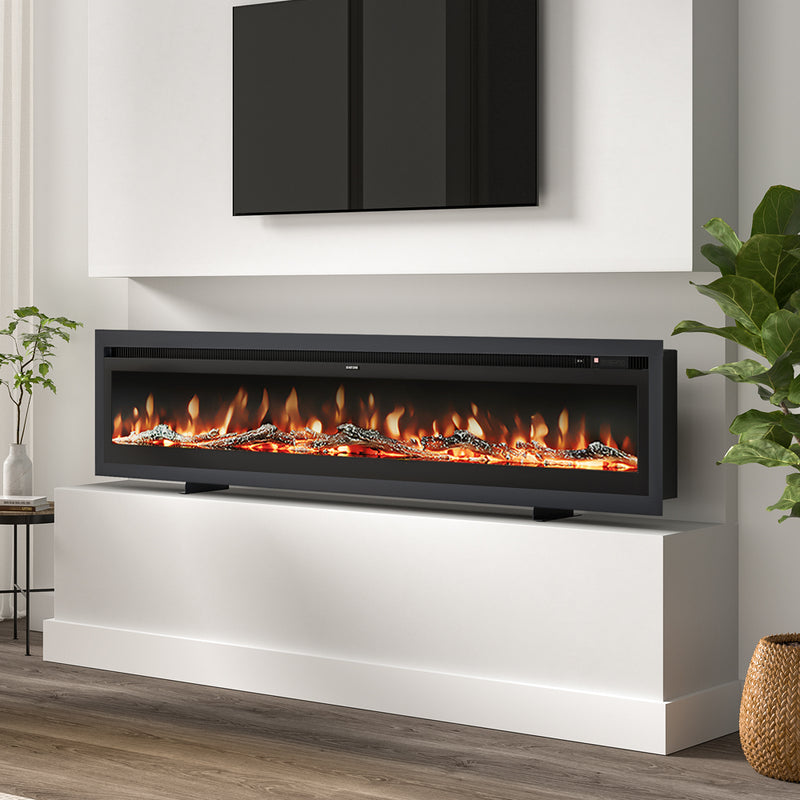 Electric Fireplace with Remote 12 Flame Colours 1800W