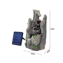 Garden Sanctuary Outdoor Water Fountain Rockery Decoration Solar Powered
