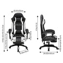 Livingandhome High Back Reclining Gaming Chair with Footrest