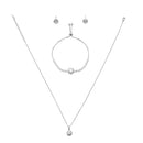 Modishion 3-Piece Sparkling Cubic Zirconia Jewellery Set
