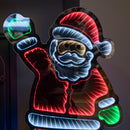60cm Light up Waving Santa Christmas Infinity Decoration with Multi-Coloured LEDs