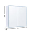 Livingandhome LED Illuminated Double Door Frameless Mirror Cabinet