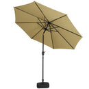 Patio Umbrella Large 3M Traditional Parasol with Plastic Base