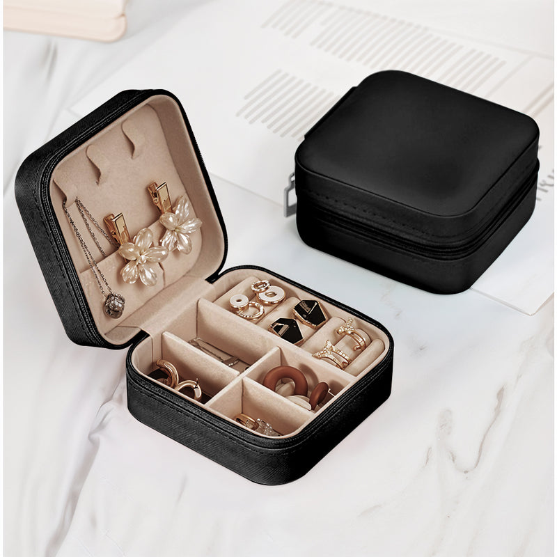 Sheonly Portable PU Leather Travel Jewellery Box