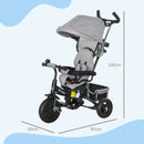 HOMCOM 6 In 1 Kids Trike, Stroller With Parent Handle