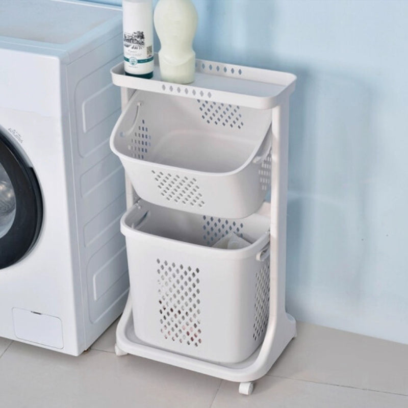 Lifeideas Plastic Laundry Storage Unit on Wheels