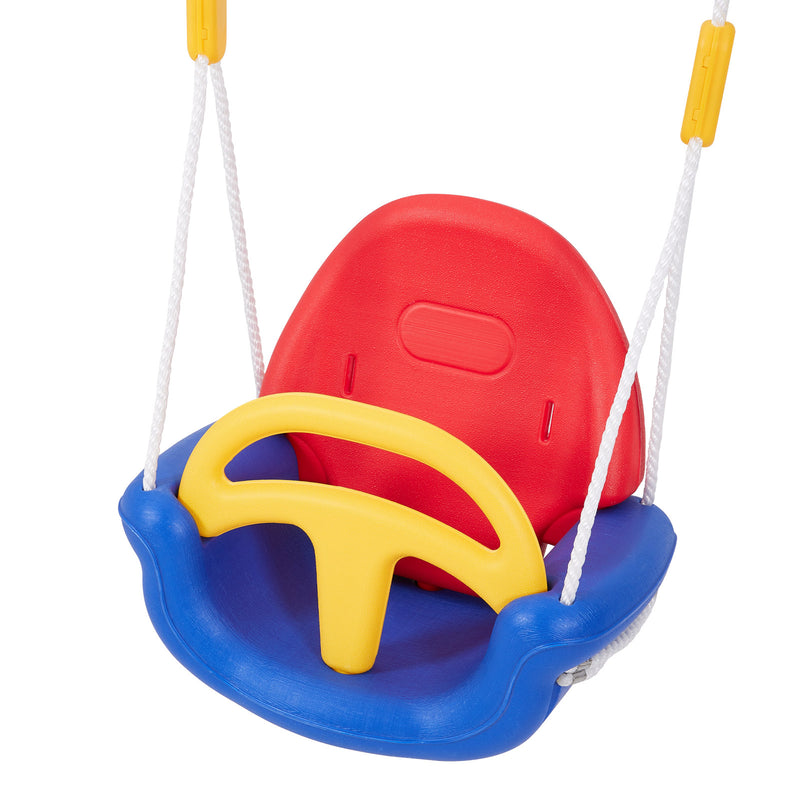 Livingandhome Outdoor 3 in 1 Detachable Toddler Swing with Ropes