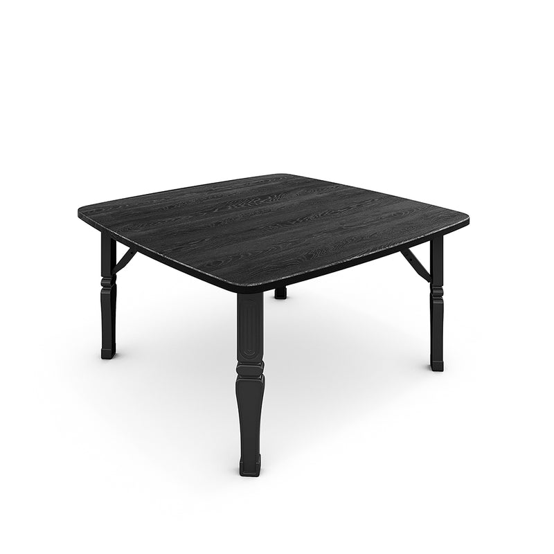Livingandhome Square 70cm Wooden Folding Coffee Table Black