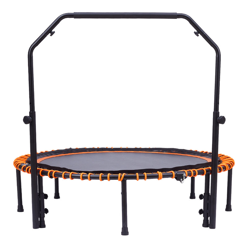 Lifeideas 48in Bungee Cords Foldable Round Trampoline with Adjustable U-Handle Bar