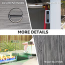 Outsunny Gas Fire Pit Table with 50,000 BTU Burner, Cover, Dark Grey