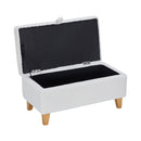 Livingandhome Teddy Fleece Upholstered Storage Ottoman