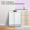 Comfee Cloud Wash Freestanding Dishwasher with 12 place settings
