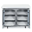 Breeins Camping Kitchen Table Portable Cabinet