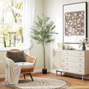 HOMCOM Indoor Artificial Plant, Faux Potted Silk Olive Tree