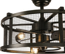Cottonfy UK Metal Industrial Ceiling Fan Light